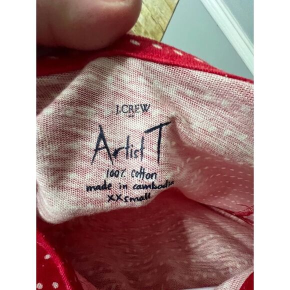 J. CREW LONG SLEEVE WIDE NECK WAFFLE KNIT CASUAL CLASSIC EVERYDAY ARTIST T  XXS - Picture 3 of 3